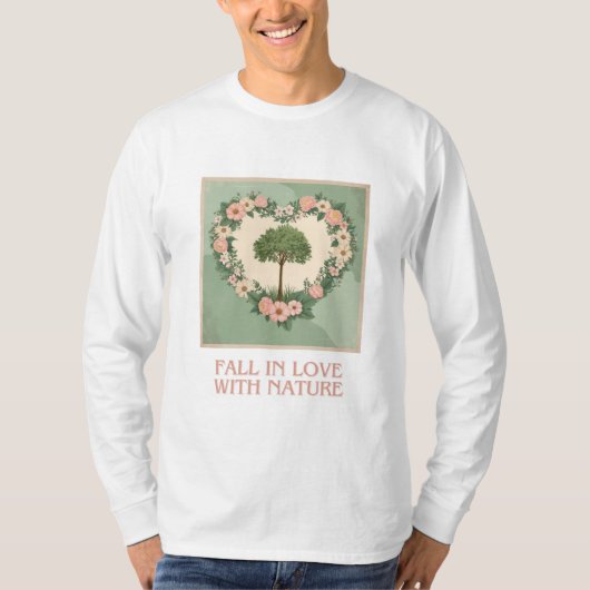 自然ハート Tシャツ (正面)