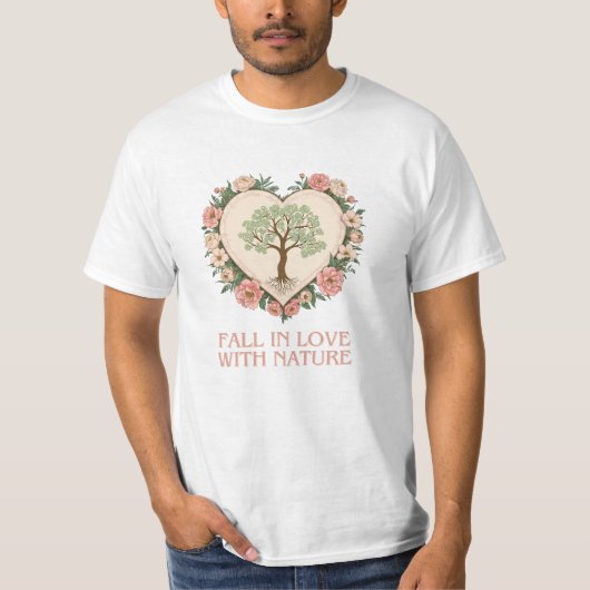 自然ハート Tシャツ (正面)