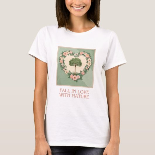 自然ハート Tシャツ (正面)