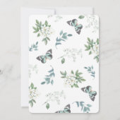 自然バタフライフローラリースベビーシャワー 招待状 (裏面)