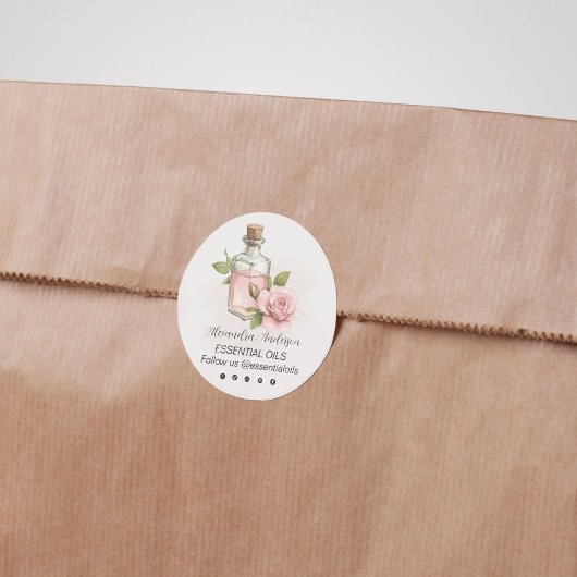 自然バラエッセンシャル油水の色フローラ ラベル