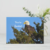 自然バルトイーグルワイルドライフフォト誕生日 招待状 (スタンド正面)