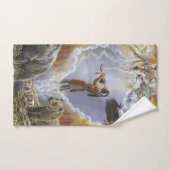 自然パイプ付き バスタオルセット (ハンドタオル)