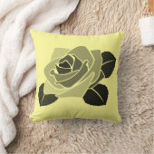 自然パインスパイアステルイエローフローラバラブロッサム クッション (ブランケット)