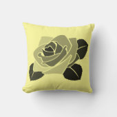 自然パインスパイアステルイエローフローラバラブロッサム クッション (正面)