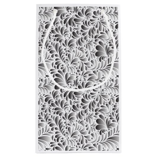 自然パターンの背景抱き枕 スモールペーパーバッグ (裏面)