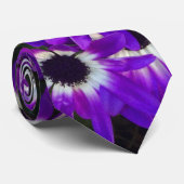 自然パターン明るい紫色の花の写真フローラ ネクタイ (ロール)