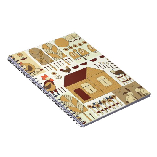 自然パターン、コテージコア、ガーデニング。フロ・フェンス ノートブック (右側)