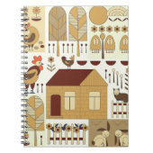 自然パターン、コテージコア、ガーデニング。フロ・フェンス ノートブック (正面)