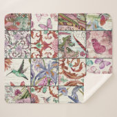 自然パッチワーク：シックなシームレスな背景 シェルパブランケット (正面(横))