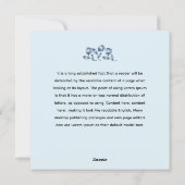 自然パーソナライズされたアートforセレネデコール シーズンカード (裏面)