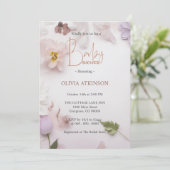 自然パーソナライズされたフローラ写真ベビーシャワー 招待状 (スタンド正面)