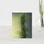 自然パーソナライズされたラッキー竹 サンキューカード (裏面)