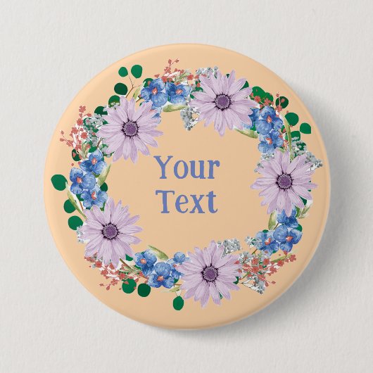 自然パープインスパイアルフローララペルブルック 缶バッジ (正面)