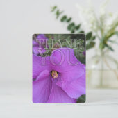 自然パープルハイビスカスフラワーサンキュー サンキューカード (スタンド正面)