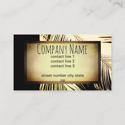 自然パームカスタムリーフ名刺の両面 名刺 (裏面)