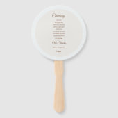 自然ビューティフルブラウンホース結婚式 プログラム ハンドファン (裏面)