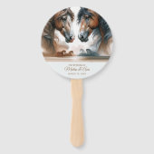 自然ビューティフルブラウンホース結婚式 プログラム ハンドファン (正面)