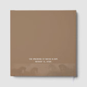 自然ビューティフルブラウン結婚ウズゲストブック ゲストブック (裏面)