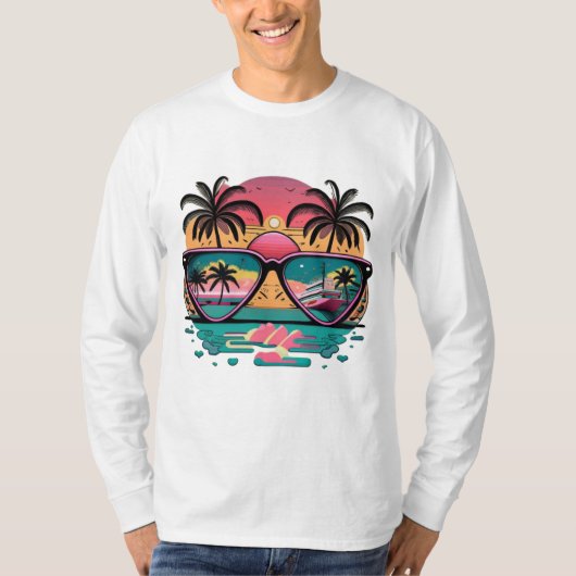 自然ビーズベーシック長袖Tシャツ Tシャツ (正面)
