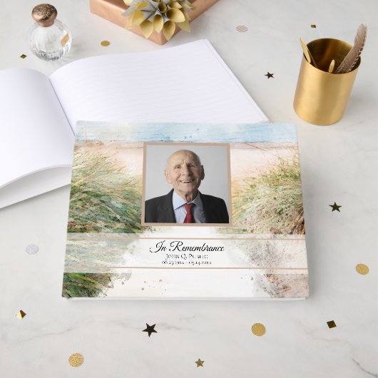 自然ビーチお祝いの生活葬儀 ゲストブック (正面見開き)