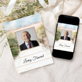 自然ビーチ水彩生活葬式パーティー 招待状