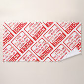 自然ビーチ-赤と白符号パターン バスタオル (バスタオル)