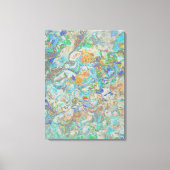 自然ファンタジー-ヴィンテージ抽象芸術キャンバスアート キャンバスプリント (正面)