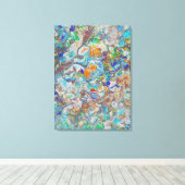 自然ファンタジー-ヴィンテージ抽象芸術キャンバスアート キャンバスプリント (インサイチュ (ウッドフロア))