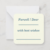 自然ファーウェル・ノーテカード ノートカード (裏面)