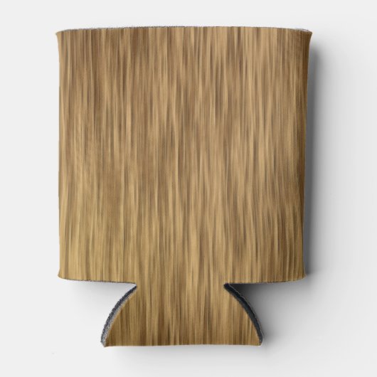 自然フェイク色の粗い木の背景 缶クーラー (正面)