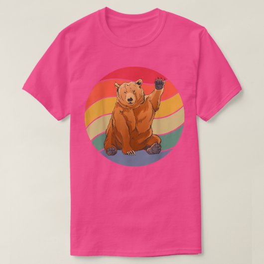 自然フォレストグリズリーベア Tシャツ (デザイン正面)