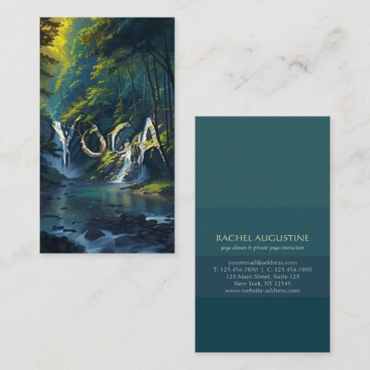 自然フォレストヨガヒドゥン文字瞑想先生 名刺 (正面/裏面)