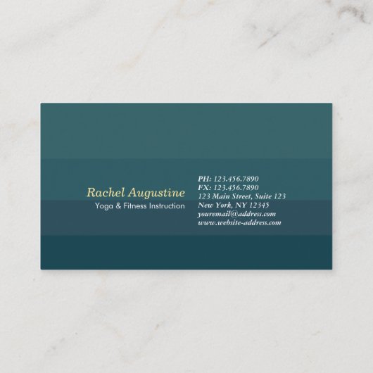 自然フォレストヨガヒドゥン文字瞑想先生 名刺 (裏面)