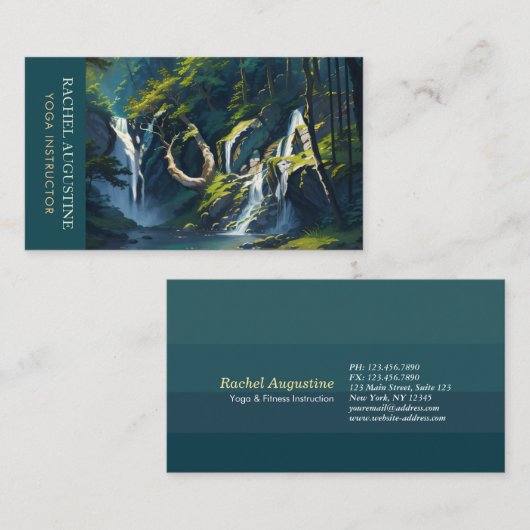 自然フォレストヨガヒドゥン文字瞑想先生 名刺 (正面/裏面)