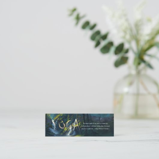 自然フォレストYOGA隠し文字霊気マスター引用文 スキニー名刺 (スタンド正面)