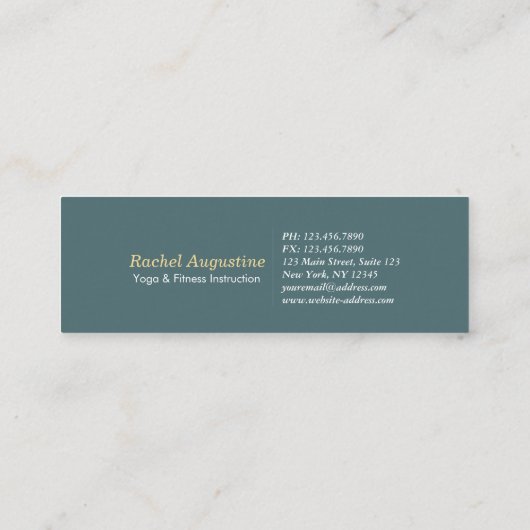 自然フォレストYOGA隠し文字霊気マスター引用文 スキニー名刺 (裏面)