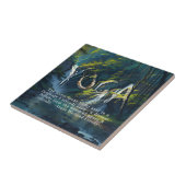 自然フォレストYOGA隠し文字霊気マスター引用文 タイル (側面)