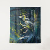 自然フォレストYOGA隠し文字霊気マスター引用文 タペストリー (正面)