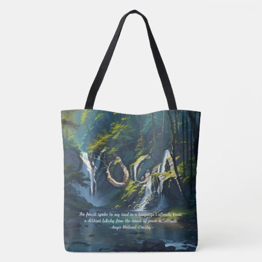 自然フォレストYOGA隠し文字霊気マスター引用文 トートバッグ (裏面)