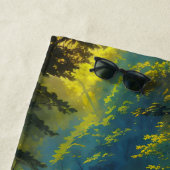 自然フォレストYOGA隠し文字霊気マスター引用文 ビーチタオル (インサイチュ)