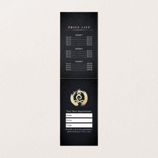 自然フォレストYOGA隠し文字霊気マスター引用文 名刺 (内部フラット)