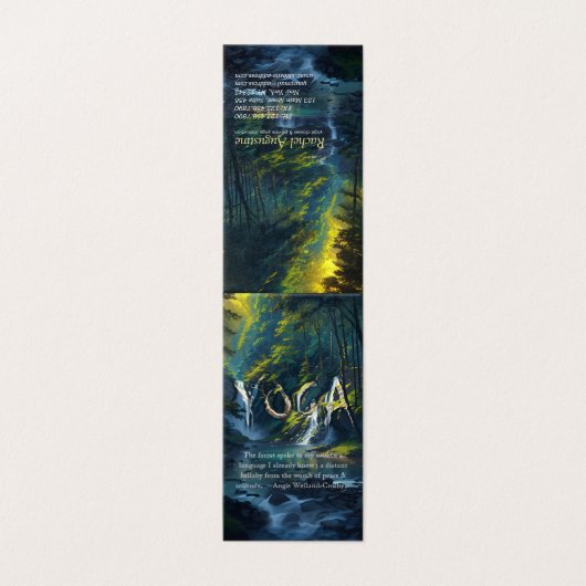 自然フォレストYOGA隠し文字霊気マスター引用文 名刺 (外部フラット)