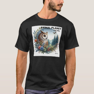 自然フクロウ印刷 – Animal Art Tシャツ
