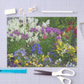 自然フラワーガーデンカラフル写真 薄葉紙 (クラフト)