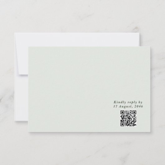 自然フラワーフローラ結婚式招待状RSVPカード 出欠カード (裏面)