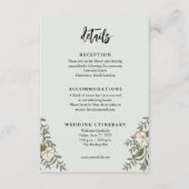 自然フラワー結婚式招待状エンクロージャカード エンクロージャーカード (正面)