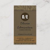 自然フルーツフォトカスタムテンプレートヴィンテージフローラ 名刺 (裏面)