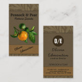 自然フルーツフォトカスタムテンプレートヴィンテージフローラ 名刺 (正面/裏面)