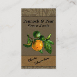 自然フルーツフォトカスタムテンプレートヴィンテージフローラ 名刺